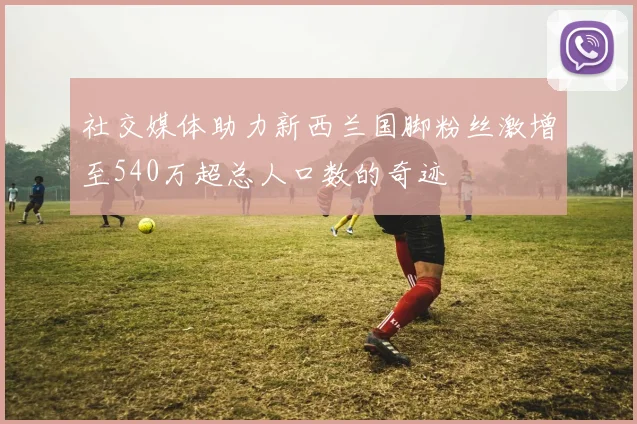 社交媒体助力新西兰国脚粉丝激增至540万超总人口数的奇迹